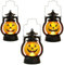 KEELYY 3 Stück Halloween Laterne,Tragbare Kürbis Led,Halloween Vintage Kürbis laterne,Kürbis Licht,Halloween Deko Kürbis Beleuchtet,Kürbis laternen mit verschiedenen Ausdrücken,Halloween Dekoration
