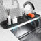 Alfombrilla plegable para fregadero de cocina, protector contra salpicaduras detrás del grifo, alfombrilla de silicona para grifo de cocina, alfombrilla de drenaje de grifo de accesorios de fregadero