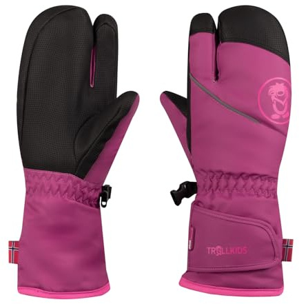 Trollkids Kids Troll 3 Finger Glove 40, Bright Berry