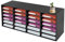 Verstellbarer Dokumentenablage 24 Fäche Hohe Kapazität Briefablage Aktenablage Zeitschriftenhalter für Büro Zuhause Schule 100 * 30 * 42cm