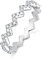 MENDOZZA Zickzack Ring Damen 925 Sterling-Silber Zig Zag Up and Dow Ring Zirkonia Schmuck (Silber, 55)
