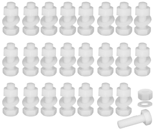 24PCS Number Plate Screws, License Plate Screws Caps, Number Plate Fixing Kit, White Vehicle Registration Plate Screws, for Car, Caravan Motorcycle, Bike