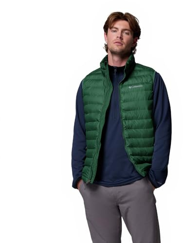 Columbia Men's Powder Lite 2 Vest, Puffer Vest Body Warmer, Rain Forest, S