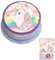 DazzJoy Essbare Einhorn Tortenaufleger Geburtstag,19cm Einhorn Tortendeko Mädchen,Essbare Kuchendeko Einhorn Motiv,Rund Einhorn Torte Deko,Esspapier Einhorn Deko Geburtstag Kinder,Hochzeit Party
