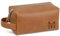 Trousse de Toilette Personnalisée pour Homme Sac de Voyage en Cuir Gravées Cadeau pour Mari Petit Ami Papa Grand-père (B-Marron Clair)