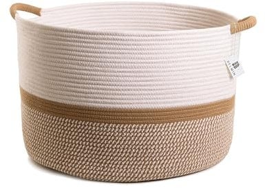 BELMIN Cesta Almacenaje XL – 50x33cm – Cesto Colada con Asas, Ideal para Almacenaje Juguetes, Cesta Ropa, Cesto Ropa Sucia, Baul Almacenaje Dormitorio y Laundry Basket de Diseño