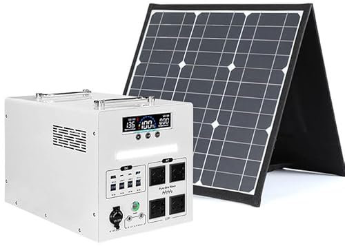 WEIMILOR Générateur Solaire 1500 W 1500 W 230 V Alimentation de Secours extérieure avec Ports de Sortie, Batterie LiFePO4 1200 Wh, entrée Solaire 8 A, lumière SOS pour Camping, Voyage,PH2000