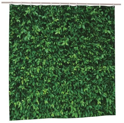 Newhomestyle Tenda da doccia da giardino a forma di foglia, ad asciugatura rapida, decorazione da giardino a tema fattoria, impermeabile, estiva, con 12 ganci, 200 x 180 cm