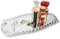 Spiegeltablett, Schmucktablett mit Diamanten, Schminktisch Deko, Badezimmer Tablett, Schmucktabletts, Schlüsselablage, Anti-Rutsch-Design, 38x18 cm