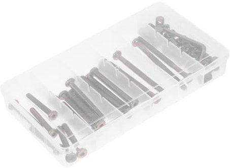 Veemoon 49pcs x Hex Bolts Screw Box Drive Screws Nuts Furniture Hardware Accessories