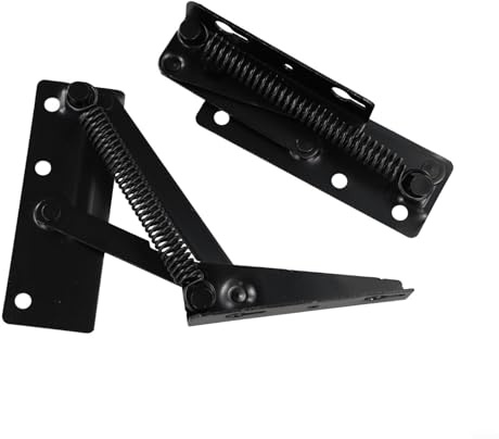Mecanismo de bisagra ajustable para sofá cama, paquete de 2, soporte de ángulo de 3 posiciones para refuerzo de muebles, construcción de acero, color negro