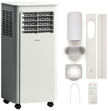 Shinco Mobiles Klimagerät,9000 BTU, 2,6kW, 3-in-1 Klimaanlage, Kühlen&Ventilieren&Entfeuchten, Mobile Klimaanlage mit Abluftschlauch, Schlafmodus, Raumgröße bis 66m³(22㎡), Schnell & Effizient (A)