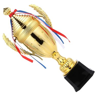 TOYANDONA Coppa in Plastica Dorata da 30 CM Coperchio, Premio per Tornei Sportivi e Regali Ricordo per Vincitori Ragazzi e Ragazze Riutilizzabile