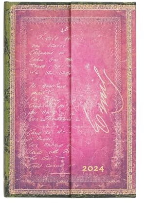Paperblanks 12-Monatskalender 2024 Emily Dickinson, I Died for Beauty | Horizontal | Mini (100 × 140 mm)