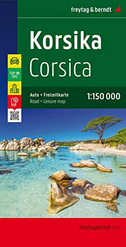Korsika, Autokarte 1:150.000, Top 10 Tips: Mit Infos, Top Tips (freytag & berndt Auto + Freizeitkarten)