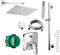 vanvilla Duschsystem mit Unterputz Duscharmatur von Hansgrohe Logis und vanvilla Regendusche mit Armatur, Duschkopf 30x30 cm, Dusch-SET HG09 poliert