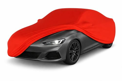 Car-e-Cover Autoabdeckung Indoor Stretch - Car Cover Vollgarage Gr. S | Elastisches 180 g/m² Jersey, atmungsaktiv & lackschonend, konturgenau, Staubschutz für Garage & Halle, 3 Farben, 8 Größen