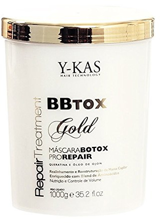 y-kas bbtox Gold Hair Repair Treatment Pro Repair Mask Keratin and Ojon Oil 1 kg