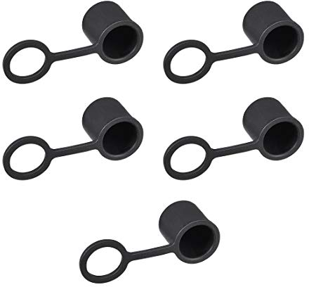 sourcing map 5St BNC Anschluss Schutzkappe Silikon Abdeckung Anti Staub Schwarz
