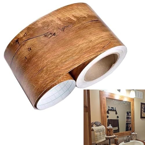 Mullsan 10Meters Yellow Pine Wood Bud Wallpaper Border Peel & Stick Wall Covering Kitchen Bathroom Bedroom Tiles Decor Sticker