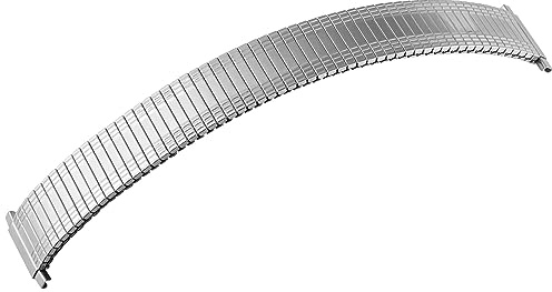 Excellanc Unisex - Uhrenarmband Ersatz Zugarmband aus Edelstahl flexibler Anstoß 10-16 mm 16-24 mm (Anstoßbreite: 10 bis 16 mm, silberfarbig 4)
