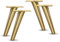 AKB Hardware Slant Furniture Metal Legs - Set of 4 New, Plated (Brushed Brass 6-3/4H)