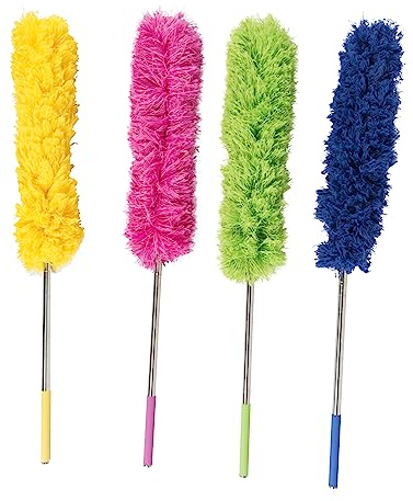 Lifetime Clean Staubwedel Teleskop XXL - Staubwischer mit Teleskopstiel - Ausziehbar von 80-280CM - Kehrschaufel - Kunststoff