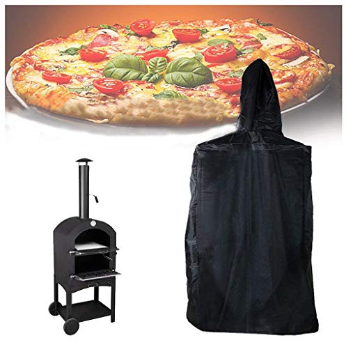 QMZDXH Outdoor Abdeckung für Pizzaofen, Wasserdichter Regenschutz Schutzhülle Außenofen Pizza Abdeckhaube Oxford Grillofen Abdeckung Schwarz
