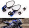 JMTBNO Lenkerendenspiegel Motorrad 7/8 22mm Lenkerspiegel Rückspiegel Seitenspiegel Spiegel Universal für Street Bike Moped Roller Scooter Quad Z650 Z750 Z900 CB125 CB650 MT07 MT09 MT10 (Blau)