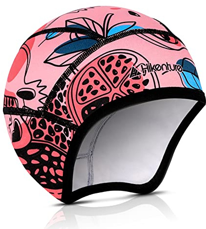 Hikenture Kids Skull Cap Helmet Liner Winter Hat for Boys and Girls Running Beanie Ski Hat with Thermal Fleece for Snow Sports(Pink 6)