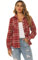 Ietaoo Damen Karo Bluse Kariertes Hemd Blusenshirt Langarm Casual Boyfriend Hemdbluse Oberteile Elegant Flanell Bluse Hemden Weinrot S