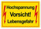 XXL Vorsicht ! Hochspannung Lebensgefahr Schild 30 x 40 cm aus stabiler PVC Hartschaumplatte 5mm mit UV-Schutz von STROBO