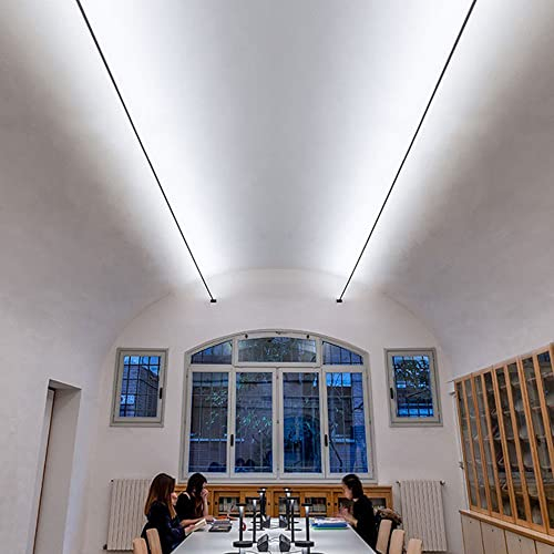 Korridor lineare Wandlampe LED Dimmbar Skyline Wandleuchte Innen Minimalist Moderne Linienleuchten Edelstahl verstellbar COB Strips Wandbeleuchtung für Wohnzimmer Schlafzimmer Treppen (black,4M)