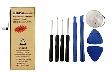 Audiosystem BATTERIA POTENZIATA 3800MAH PER APPLE IPHONE 6S PLUS A1634 A1687 A1699, INCLUSO KIT MONTAGGIO BATTERIA