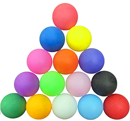 Exbrith 30 Stück Bunte Tischtennisbälle, Tischtennisbälle für das Training, Tischtennisbälle mit Farben, für Spiele, Geschenke, Katzenspielzeug, Langlebige Farbige Tischtennisbälle
