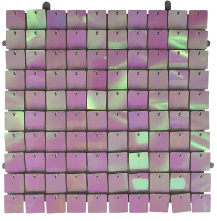 WedDecor Shimmer Wall Backdrop Panels, Square Sequin Wall Backdrop Shimmer Photo Backdrops for Birthday Decoration, Graduation, Wedding, Anniversary Party Supplies, Iridescent, 24pcs