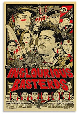 BICHI Inglourious Basterds Leinwand Kunst Poster und Wandkunst Bild Druck - Moderne Familie Schlafzimmer Dekor 30 x 45 cm