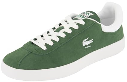 Lacoste Herren Low-Top Sneaker T-Clip 0120 2 SMA, Männer Halbschuhe,schnürschuhe,schnürer,Business,Freizeit,DK GRN/WHT (2D2),43 EU / 9 UK