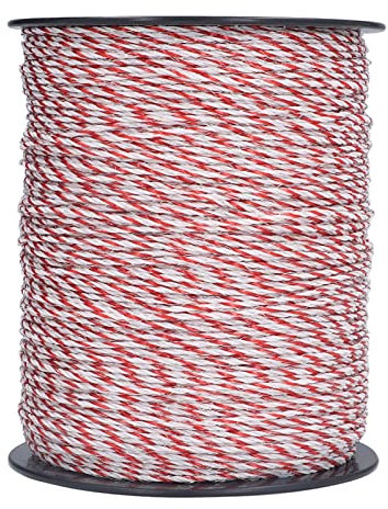 HOHXFYP Elektrozaun Polydraht, 500 M Farm Zaun Litze Pe und Edelstahl Viehzaun Draht f¨¹r Pferde, K¨¹he, Schafe, Hunde