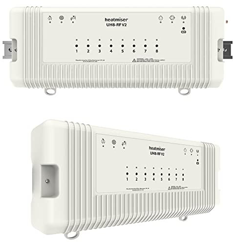 Kudos-Trading - Heatmiser Wiring Centre UH8-RF 8 Zone Wireless 230v Wiring Centre for Water Underfloor Heating Kits Multi-Zone or Central Heating Radiators or Manifold Actuators.
