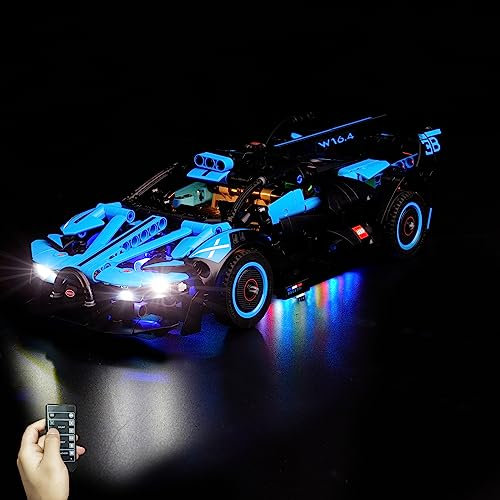 cooldac LED-Beleuchtungsset für Lego- 42162 Bugatti Bolide Agile Blau, Beleuchtungsset kompatibel mit Lego Bugatti Bolide Agile Blau Bausteinmodell (nur Beleuchtung, kein Lego-Set)