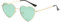 JCTAIFOO Polarisierte Herz Sonnenbrille für Damen Vintage Mode Liebe Form Gold Metallrahmen Nette Party Festival Brille Gold/Grün