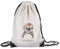 timalo® Kinder Turnbeutel personalisiert mit Namen | Sportbeutel bedruckt | süße Tiermotive | Kindergarten Stoffbeutel Geschenke Mädchen Jungen | 20- Faultier