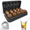 ROROJOYMA 3D Skull Eiswürfelformen 10 Gitter Eiswürfelformen Silikon mit Deckel Perfekt für Whiskey, Cocktail und Jedes Getränk (10-Fach)