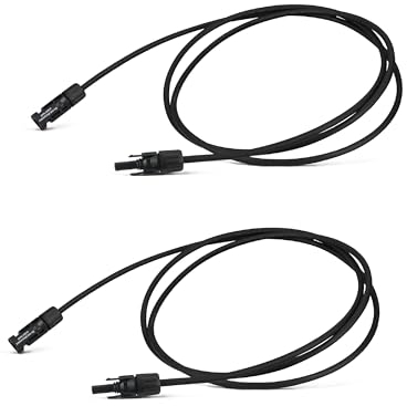 Verlängerungskabel 4mm² inkl. Solarstecker 2x5m Solar Kabel Verlängerung schwarz - Photovoltaik Kabel mit Stecker - Solarkabel - Made in Germany (Solarkabel 4mm² mit MC4, 5m Kabel)