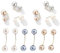 Changyeah 12 Stück Doppel Faux Perlen Brosche Kragen,Doppel Faux Perlen Brosche Perle Broschen,Damen Bekleidungszubehör Perle Brosches Pins Schleppennadel Brautkleid,für Geschenke Frauen Mädchen