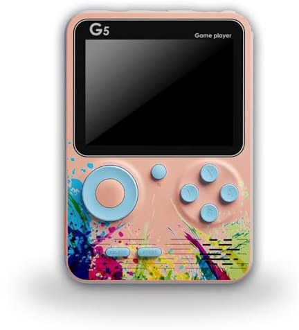 Handheld game console, 500 in 1 color screen game console, 500 classic interesting games (Pink)