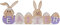 DAHI Holz Osterndeko Aufsteller Osterhase Deko aus Holz Osterdeko Holz Hase Deko Aufsteller für Ostern,Osterdekoration (Purple)