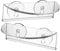 Sosoport 2pcs Window Garden Window Shelf for Plants, Clear Acrylic Shelves - Suction Cup Indoor Plant Holder - Glass Sill Extender for Starter Pots Planters