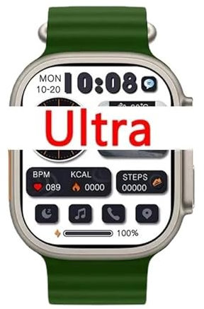 HK8 Pro Max Ultra GEN 2 Montre intelligente pour homme 49 mm AMOLED 2,1 Haute rafraîchissement NFC ChatGPT Smartwatch PK Hello Watch 3PLUS (vert)